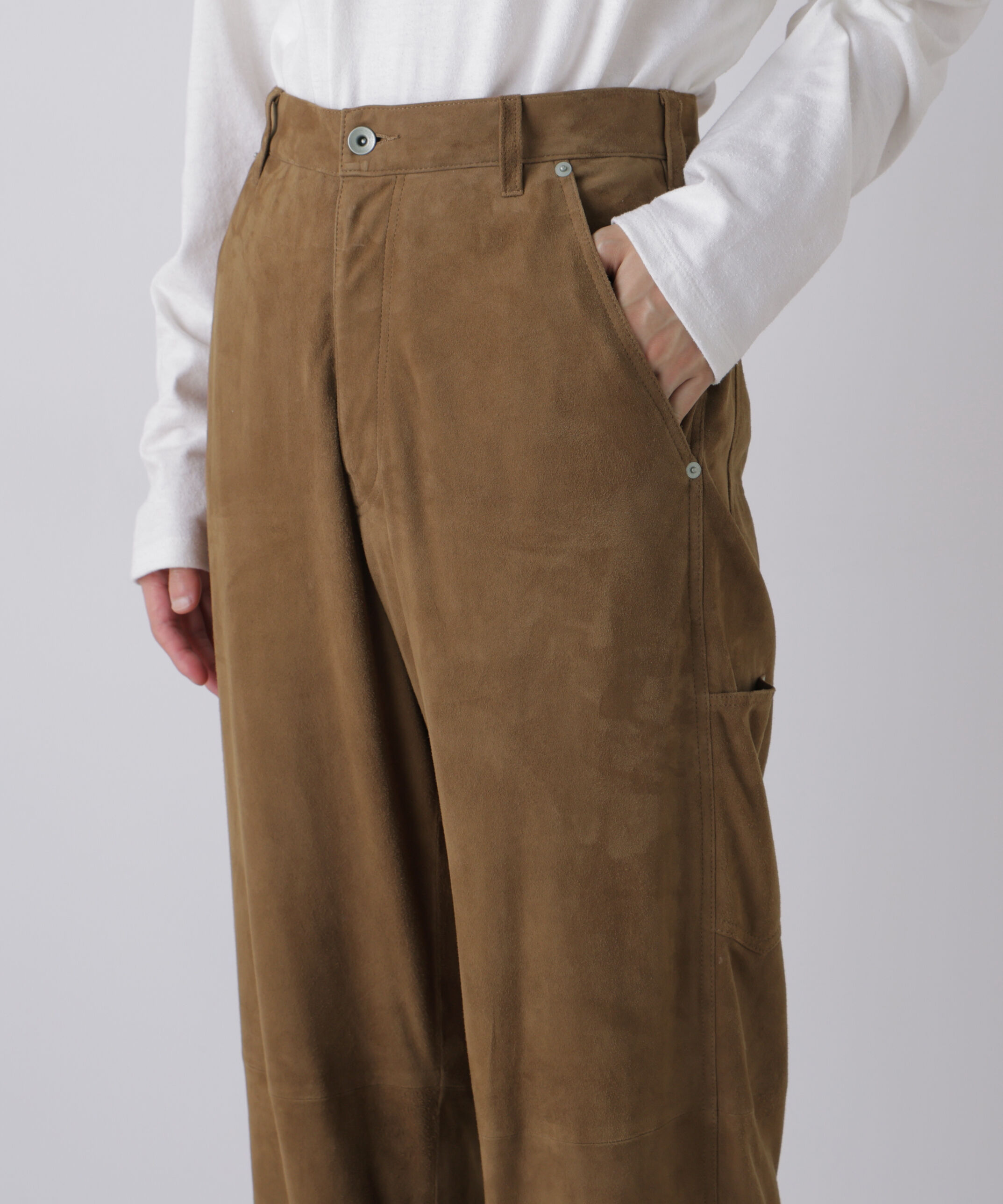 YLEVE 「YLEVE / ROUGH GOAT SUEDE PAINTER PANTS」|その他|