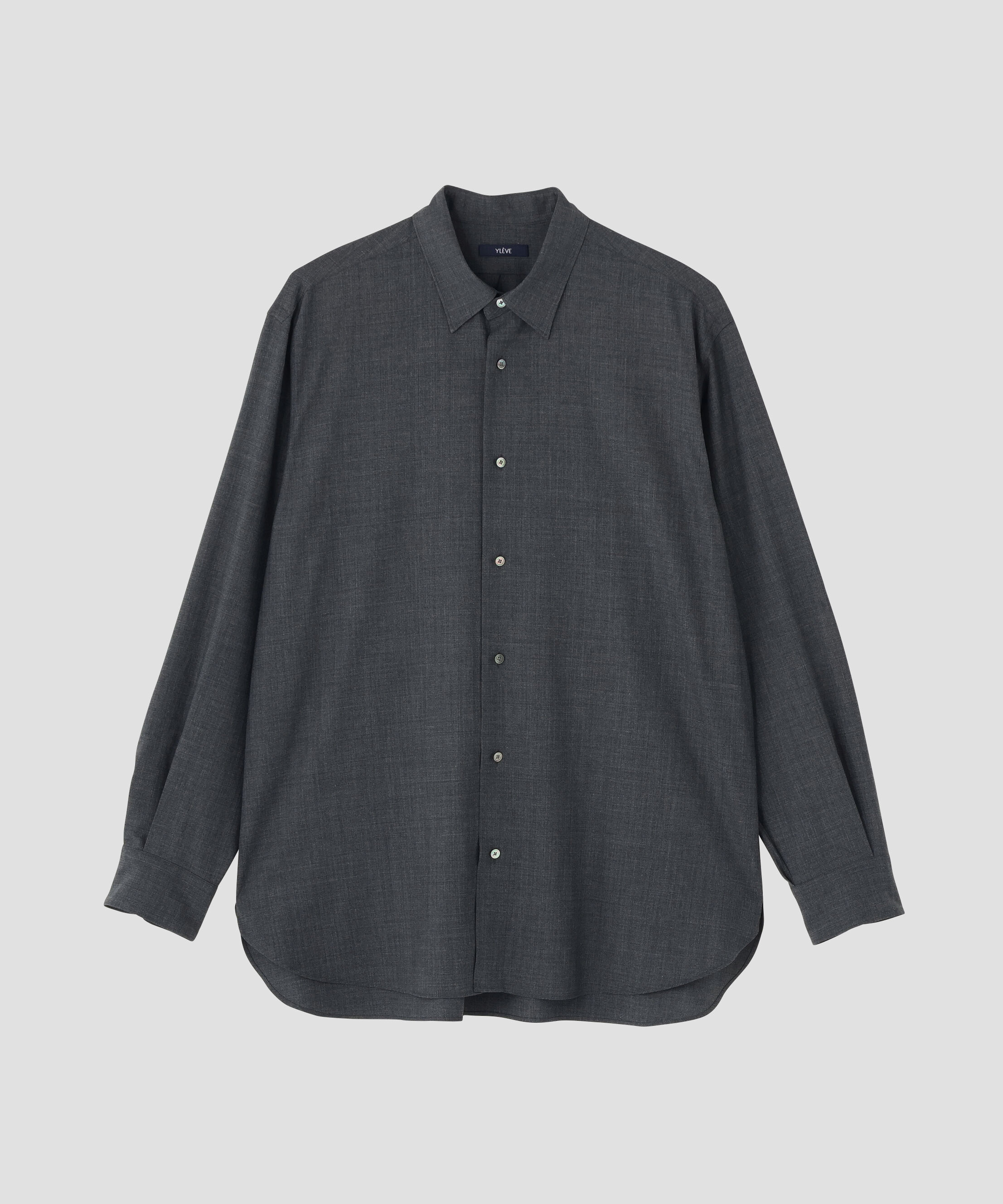 YLEVE 「YLEVE / SUPER140's WOOL TROPICAL SHIRT」|シャツ・ブラウス|CHARCOAL3