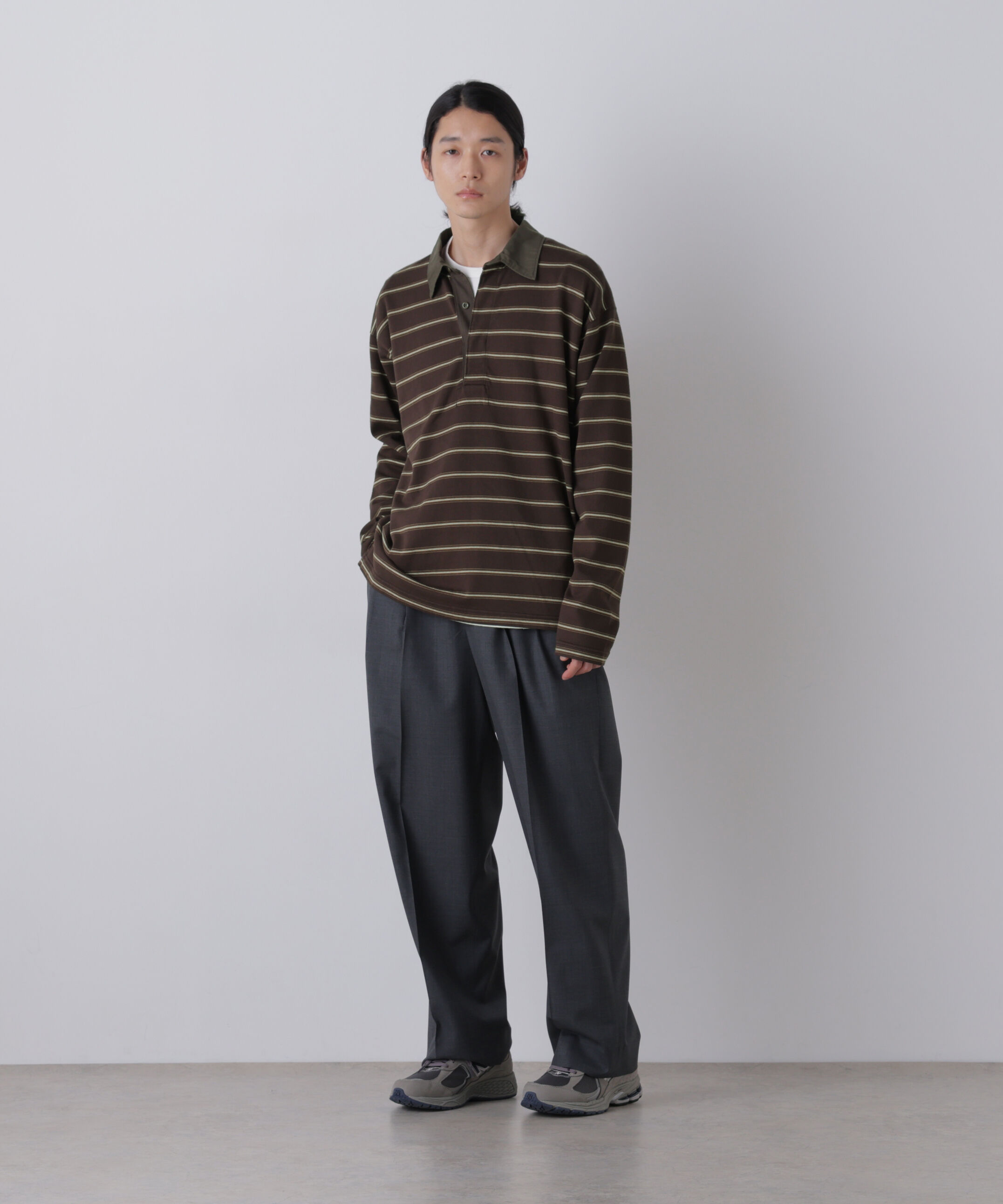 YLEVE 「YLEVE / HEAVYWEIGHT SOFT JERSEY BORDER RUGGER SHIRT」|Tシャツ・カットソー|