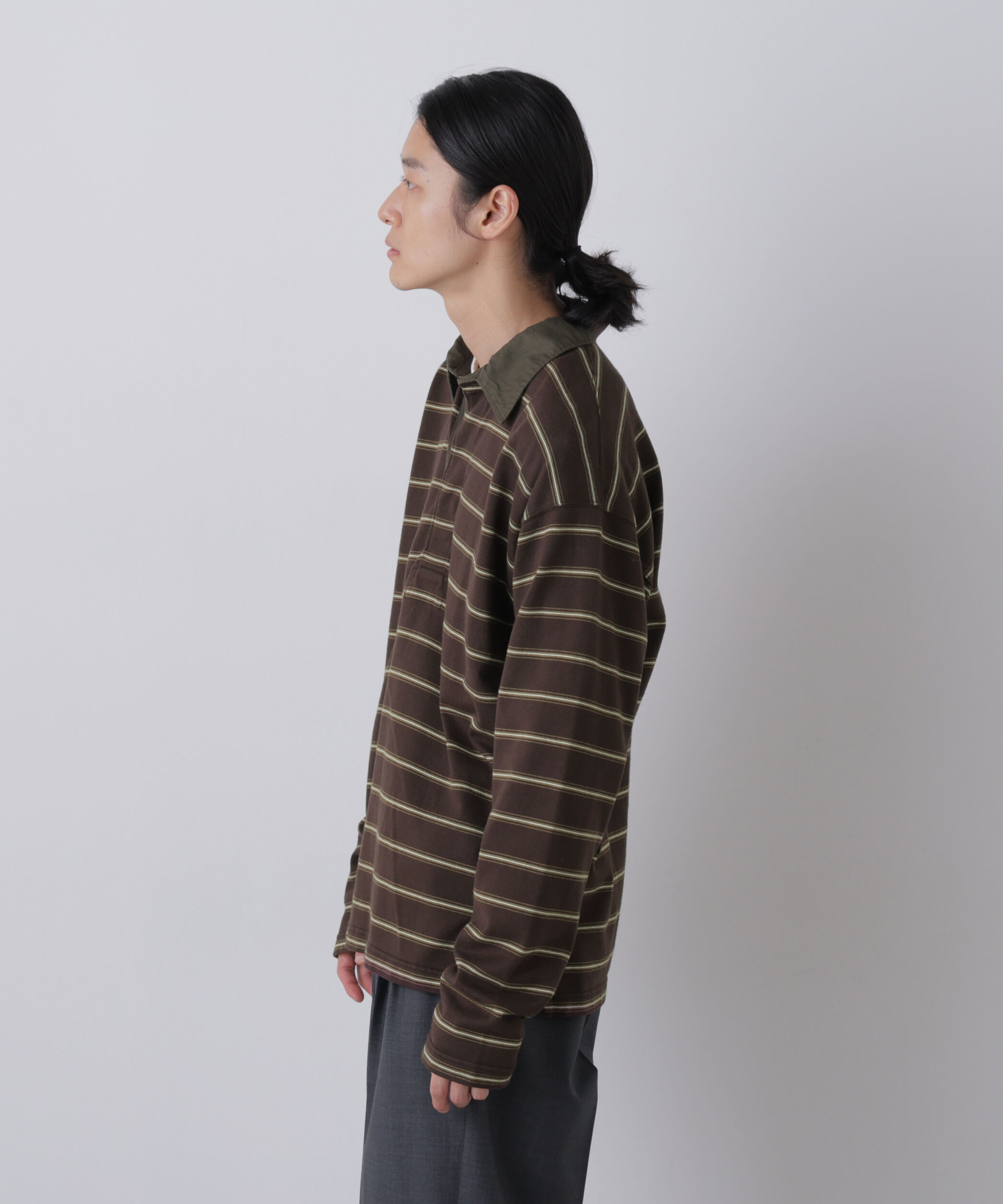 YLEVE 「YLEVE / HEAVYWEIGHT SOFT JERSEY BORDER RUGGER SHIRT」|Tシャツ・カットソー|