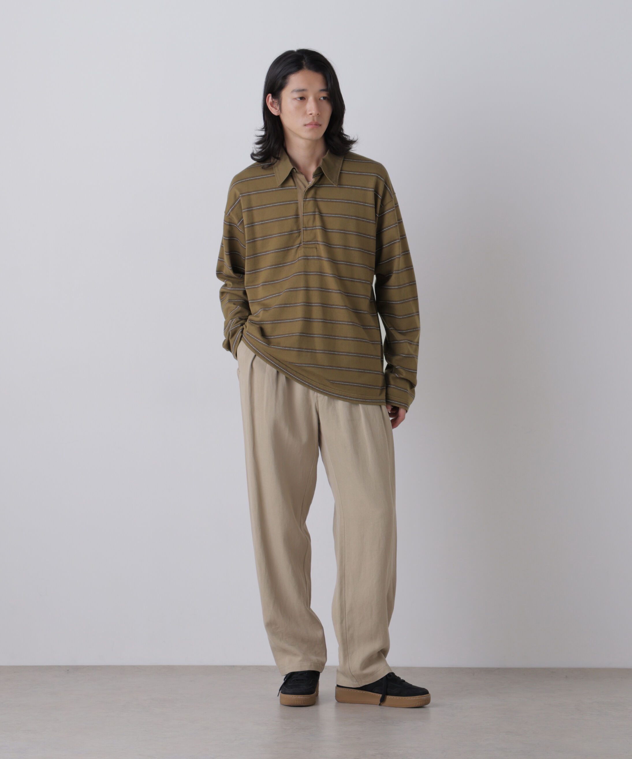 YLEVE 「YLEVE / HEAVYWEIGHT SOFT JERSEY BORDER RUGGER SHIRT」|Tシャツ・カットソー|