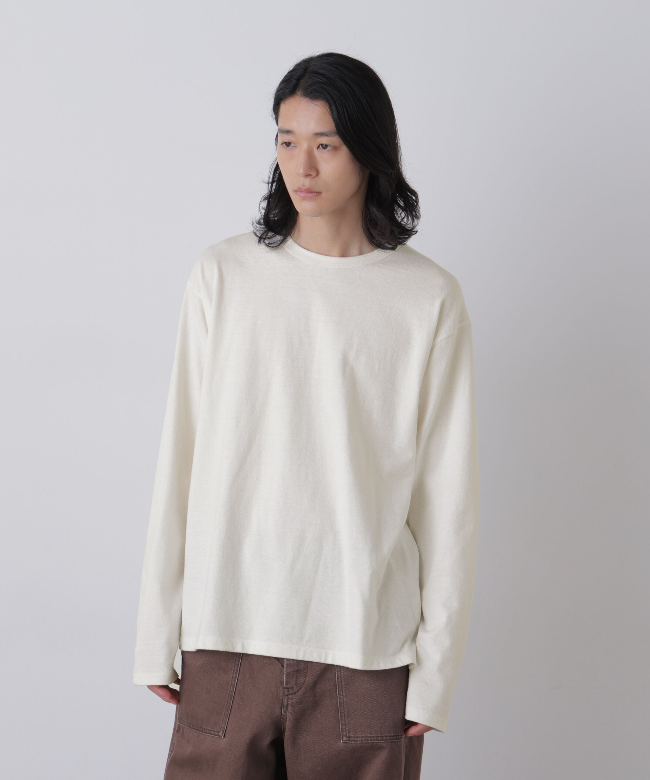 YLEVE 「YLEVE / COTTON SILK NOIL PULLOVER」|Tシャツ・カットソー|WHITE