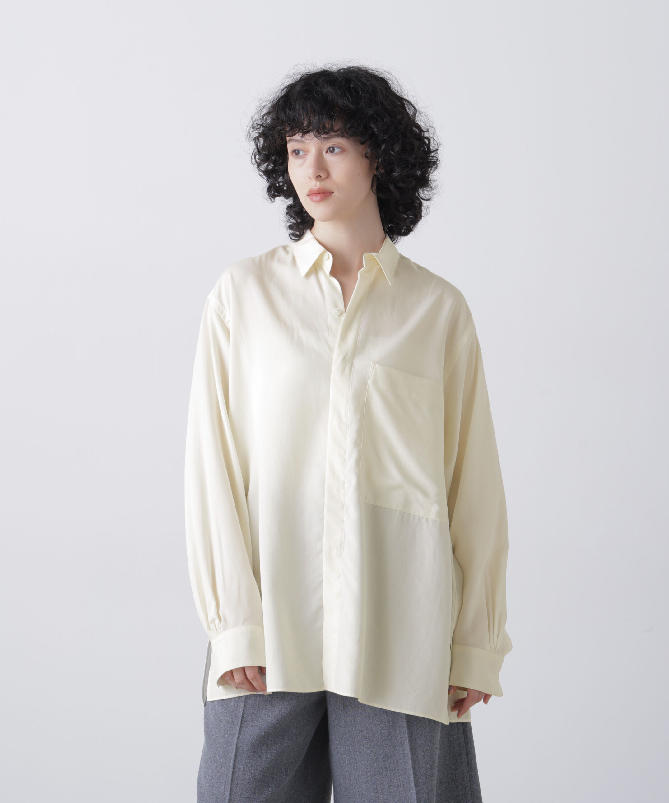 YLEVE 「YLEVE / LYOCELL BROADCLOTH BLOUSE」|シャツ・ブラウス|WHITE