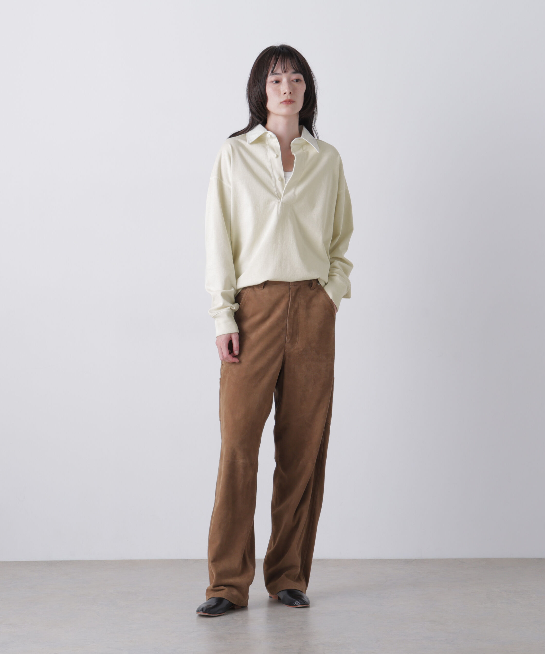 YLEVE 「YLEVE / PIGMENT-DYED COTTON RUGBY SHIRT」|Tシャツ・カットソー|