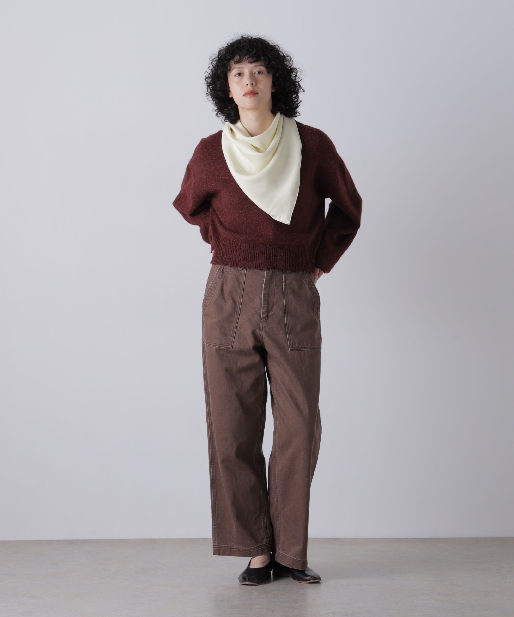 YLEVE 「YLEVE / SILK-CUPRO GABARDINE SCARF」|バンダナ・スカーフ|