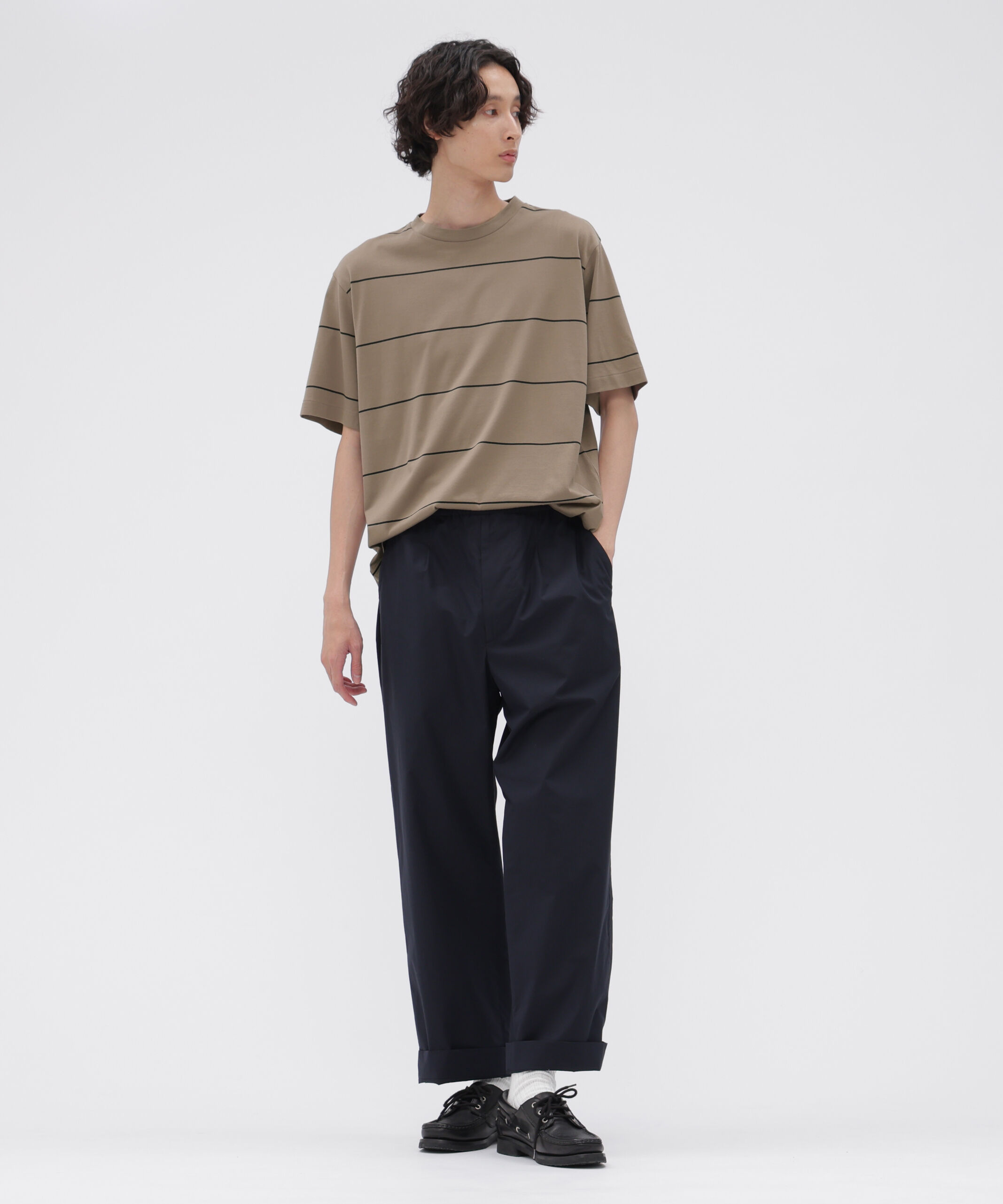 MARGARET HOWELL「FINE COTTON STRIPE JERSEY TOP」|Tシャツ・カットソー|