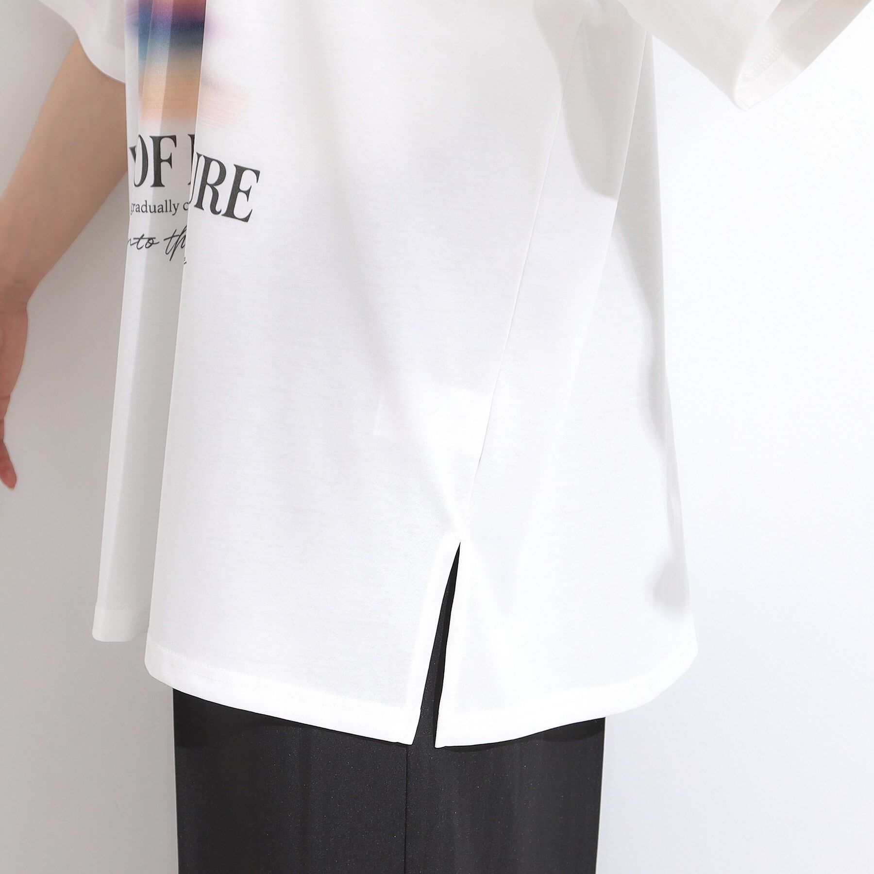 SHOO･LA･RUE「【ひんやり/汗ジミ軽減/UVカット】プリントアソート BIG Tシャツ」|Tシャツ・カットソー|
