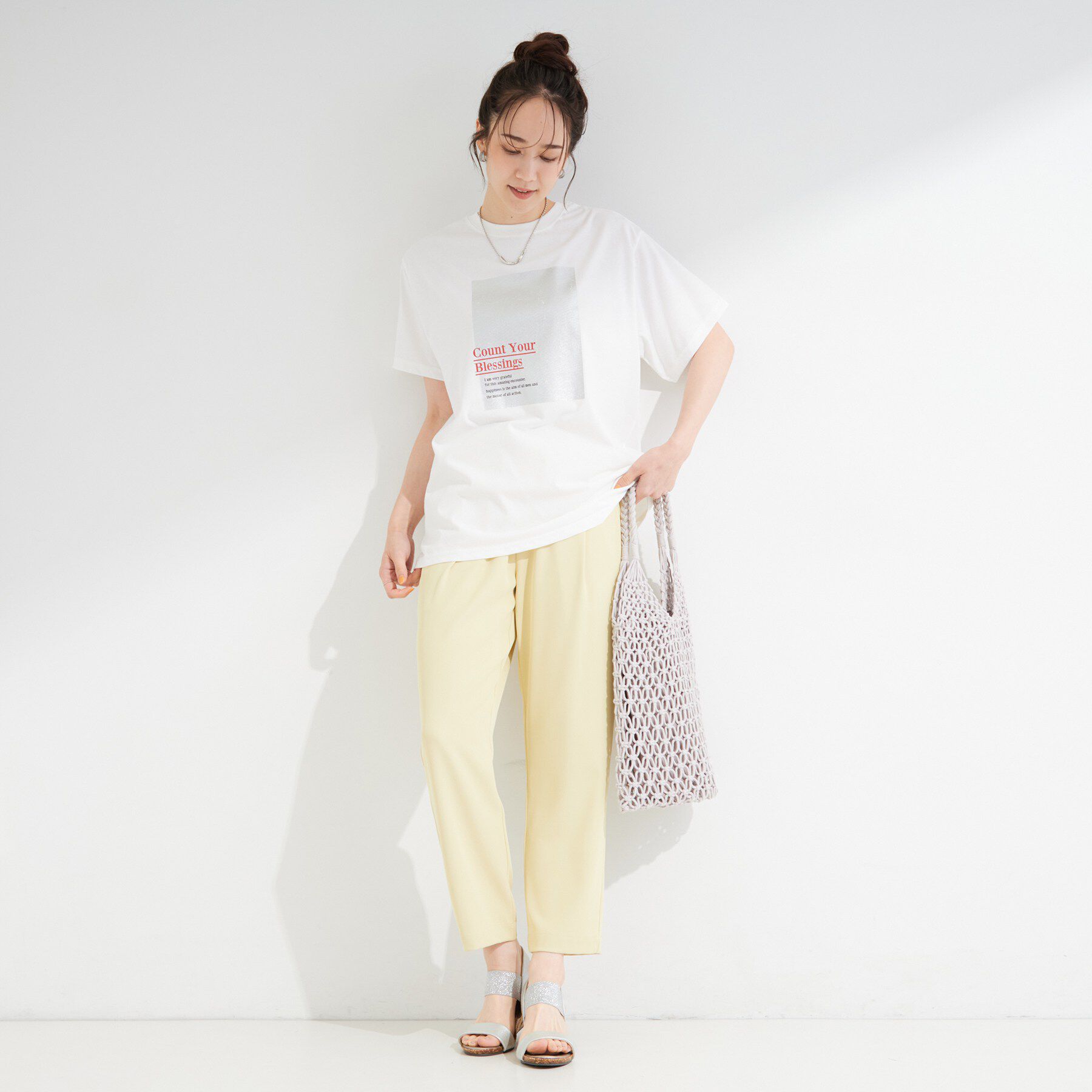 SHOO･LA･RUE「【ひんやり/S-LL】選べる4柄　デイリー使いにぴったりな 大人の頼れるTシャツ」|Tシャツ・カットソー|