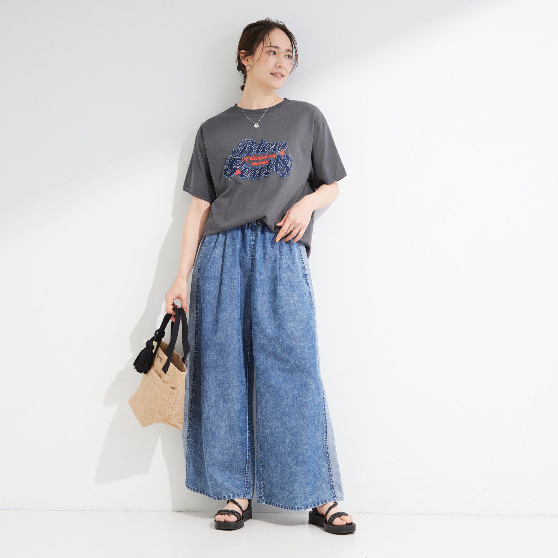 SHOO･LA･RUE「【ひんやり/S-LL】選べる4柄　デイリー使いにぴったりな 大人の頼れるTシャツ」|Tシャツ・カットソー|