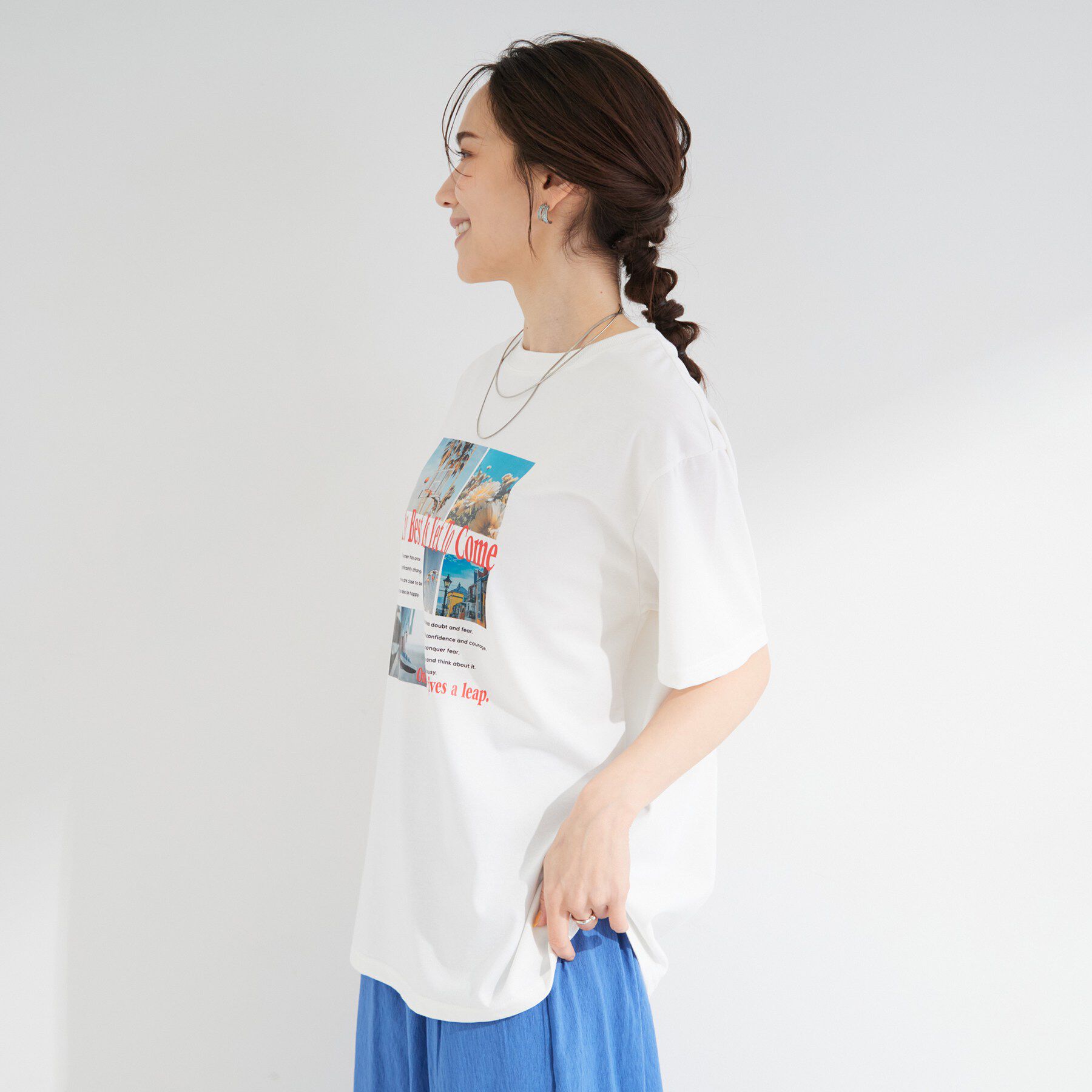 SHOO･LA･RUE「【ひんやり/S-LL】選べる4柄　デイリー使いにぴったりな 大人の頼れるTシャツ」|Tシャツ・カットソー|