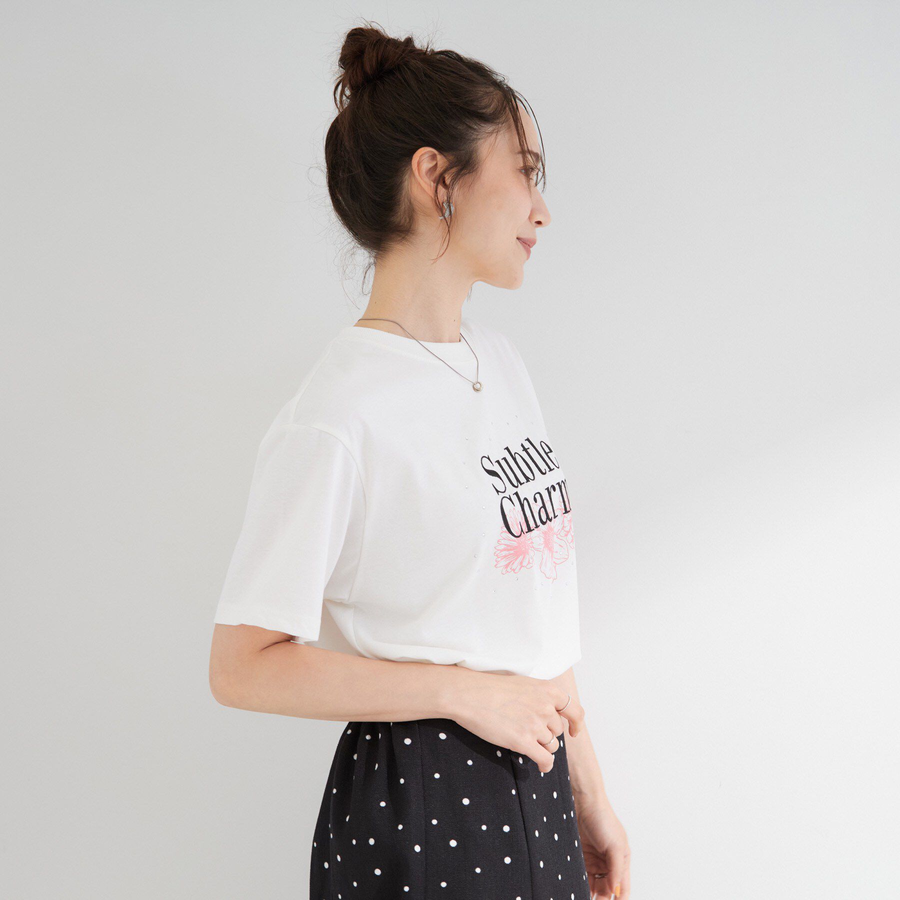 SHOO･LA･RUE「【ひんやり/S-LL】選べる4柄　デイリー使いにぴったりな 大人の頼れるTシャツ」|Tシャツ・カットソー|