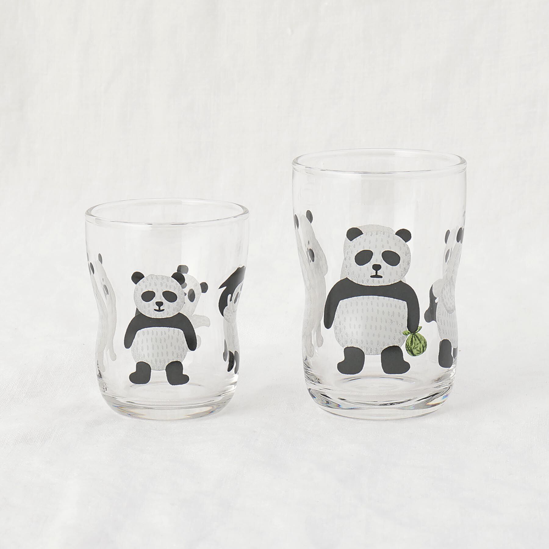 212 KITCHEN STORE「つよいこグラスS＆Mセットパンダ銭湯」|グラス・マグカップ|