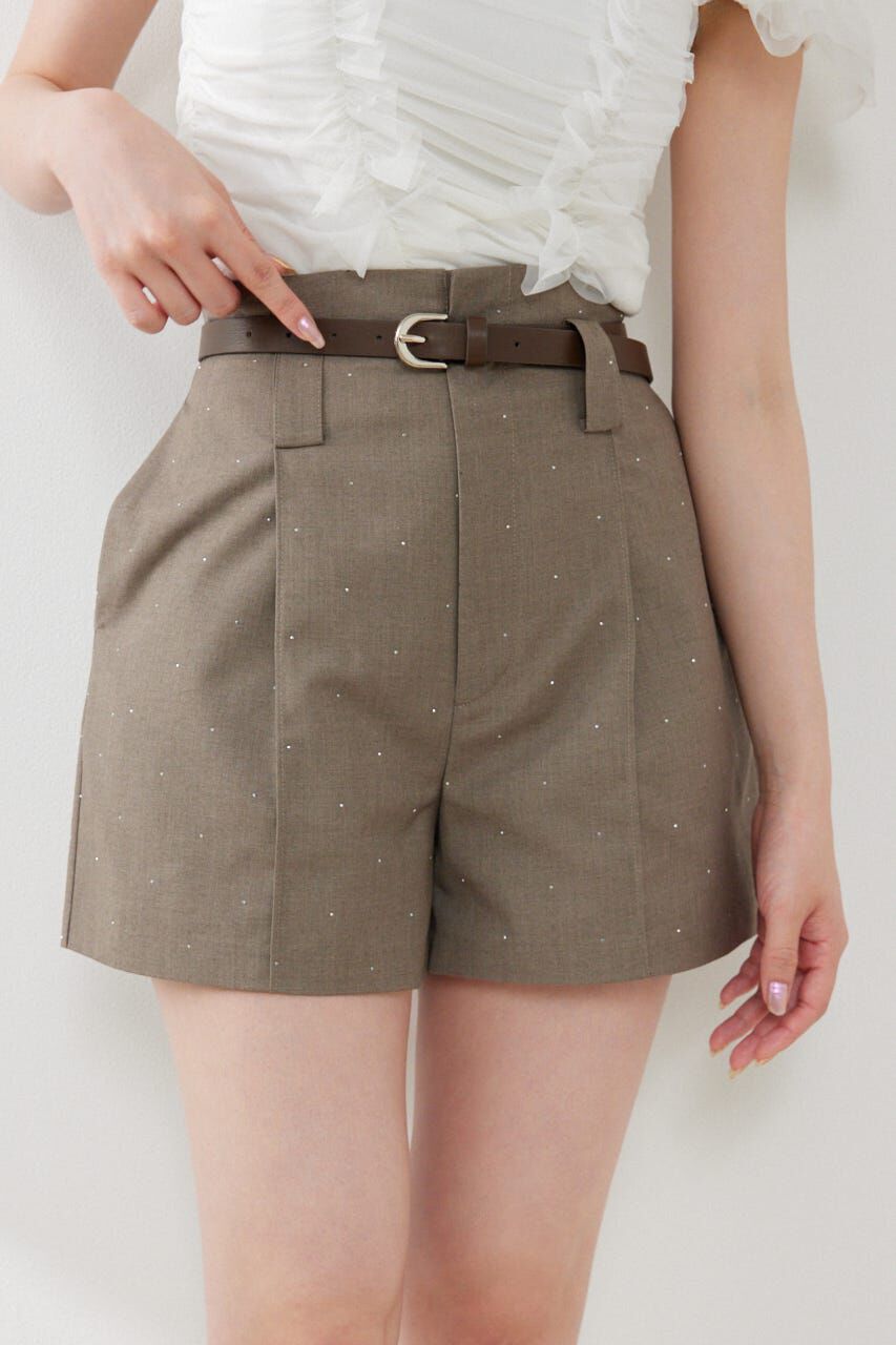 rienda「ベルト付きピンタックショートパンツ」|その他|