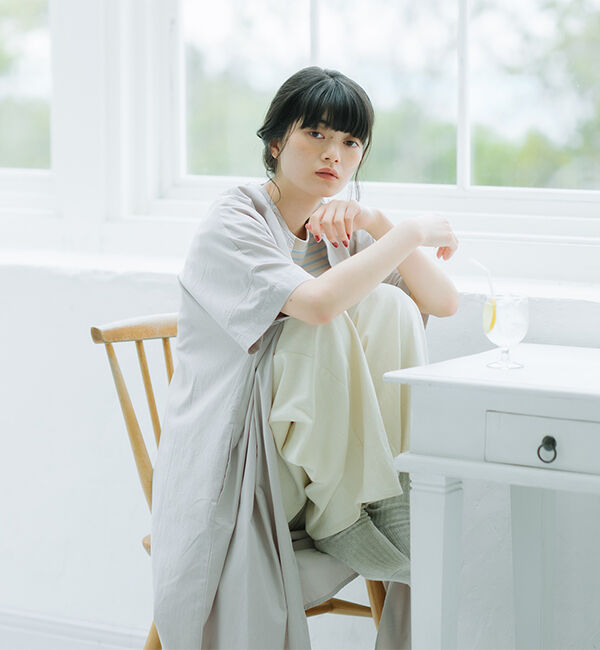 オローネ「ファインダーロングロングシャツ&ldquo;5分袖&rdquo;」|シャツ・ブラウス|