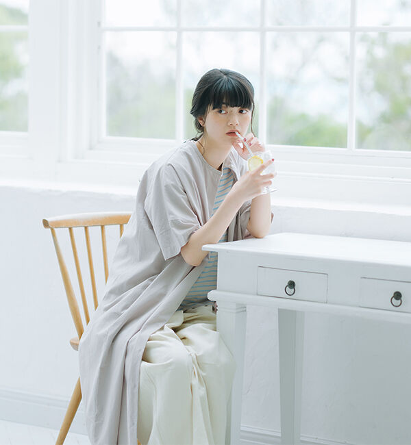 オローネ「ファインダーロングロングシャツ&ldquo;5分袖&rdquo;」|シャツ・ブラウス|
