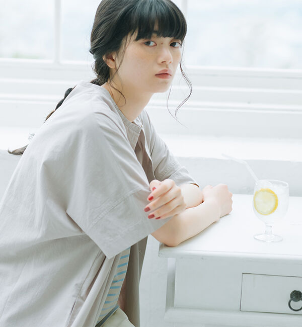 オローネ「ファインダーロングロングシャツ&ldquo;5分袖&rdquo;」|シャツ・ブラウス|