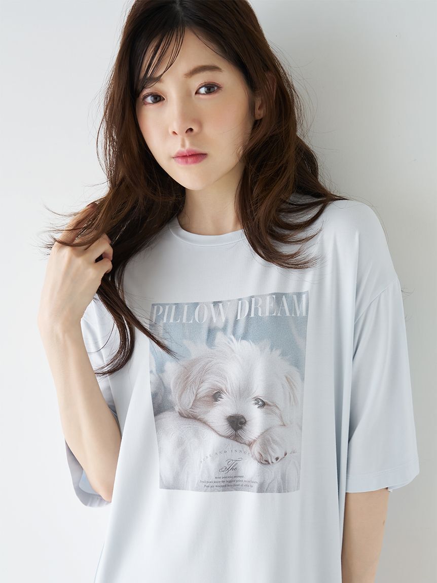 SNIDEL HOME「【接触冷感】DOG Tシャツワンピース」|ルームウェア|