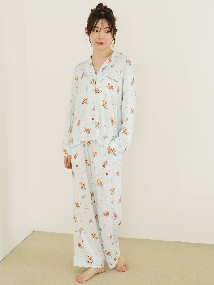 SNIDEL HOME「【WEB限定】【セット商品】DOG開襟シャツ＆カットロングパンツSET」|ルームウェア|
