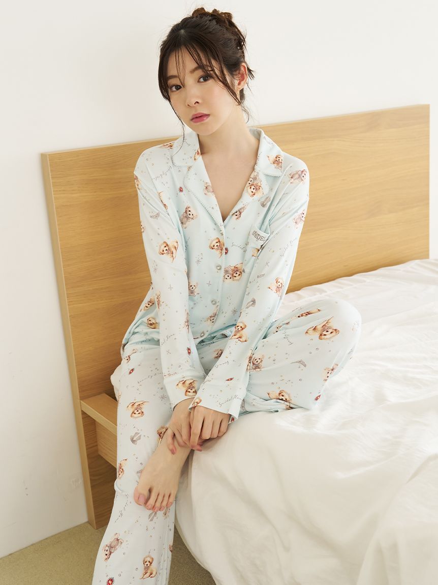 SNIDEL HOME「DOGカットロングパンツ」|ルームウェア|