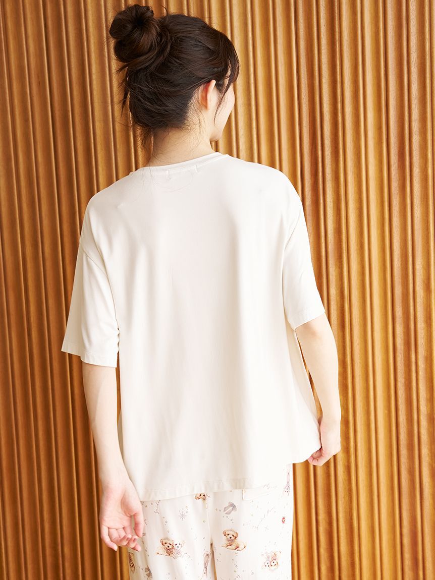SNIDEL HOME「【接触冷感】DOG Tシャツ」|ルームウェア|