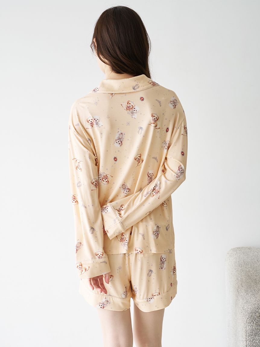 SNIDEL HOME「DOG開襟シャツ」|ルームウェア|