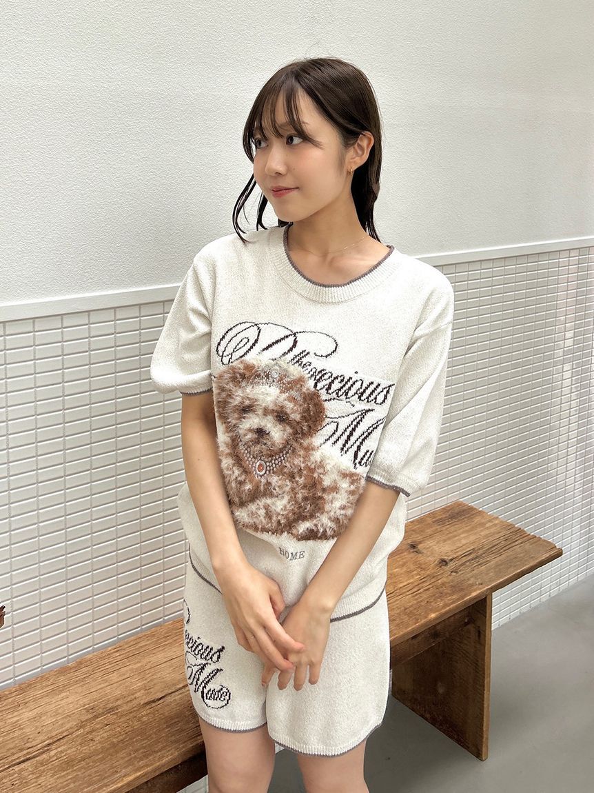SNIDEL HOME「DOGラメジャガードショートパンツ」|ルームウェア|