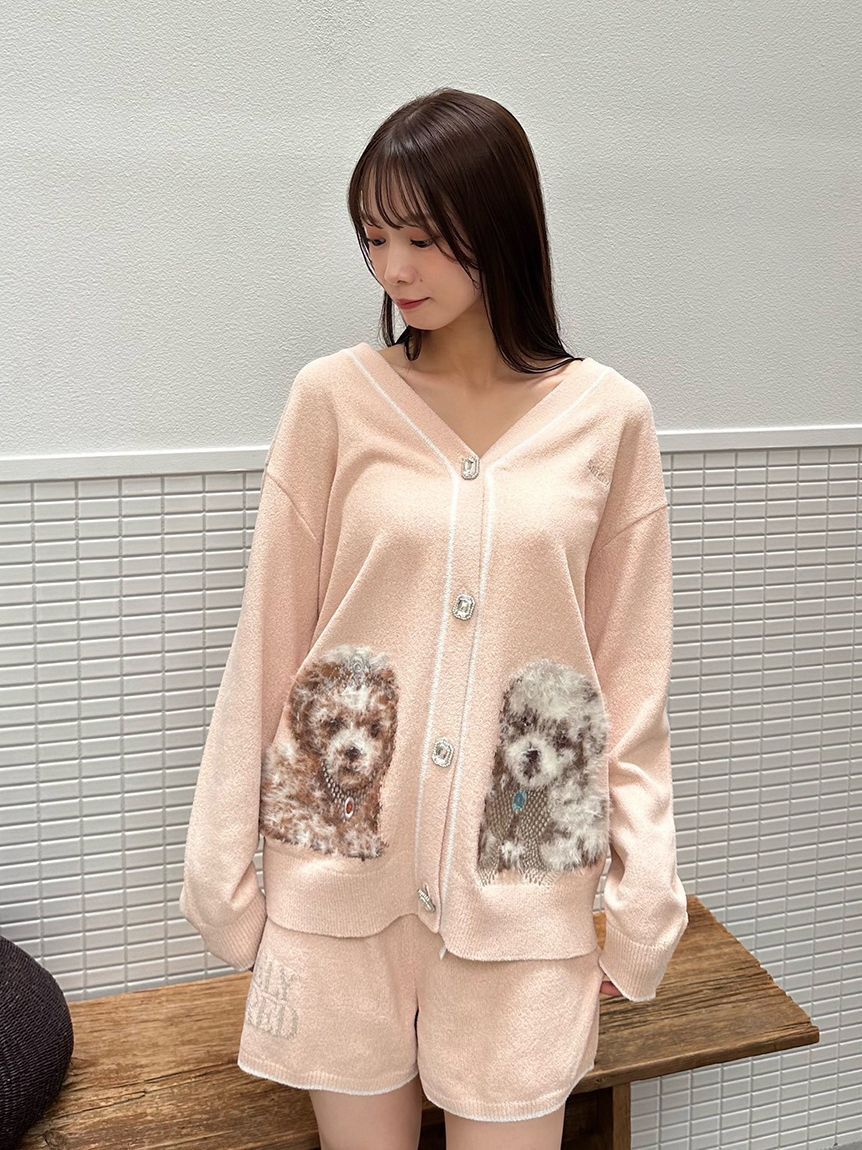 SNIDEL HOME「DOGラメジャガードカーディガン」|ルームウェア|
