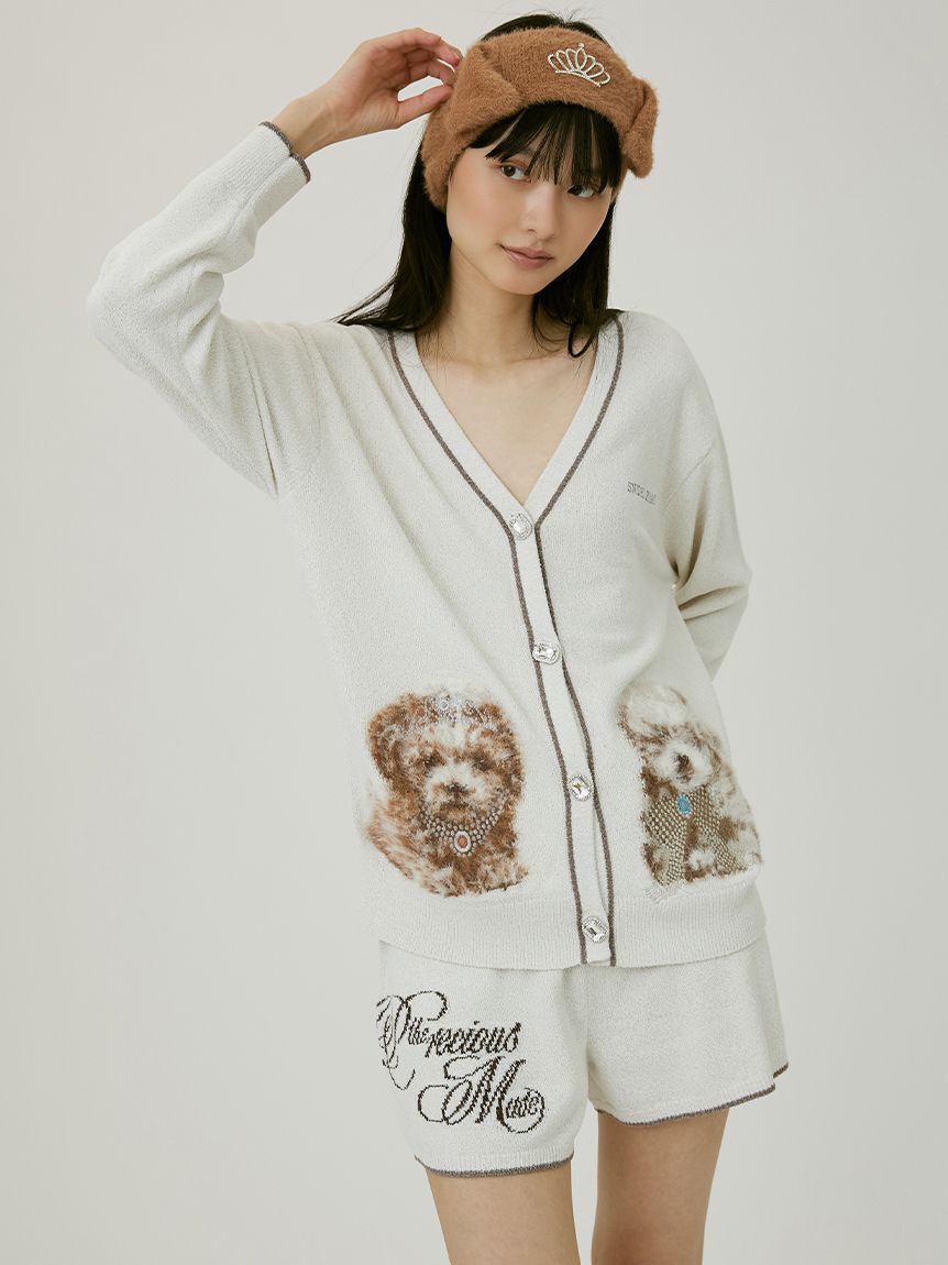 SNIDEL HOME「DOGラメジャガードカーディガン」|ルームウェア|