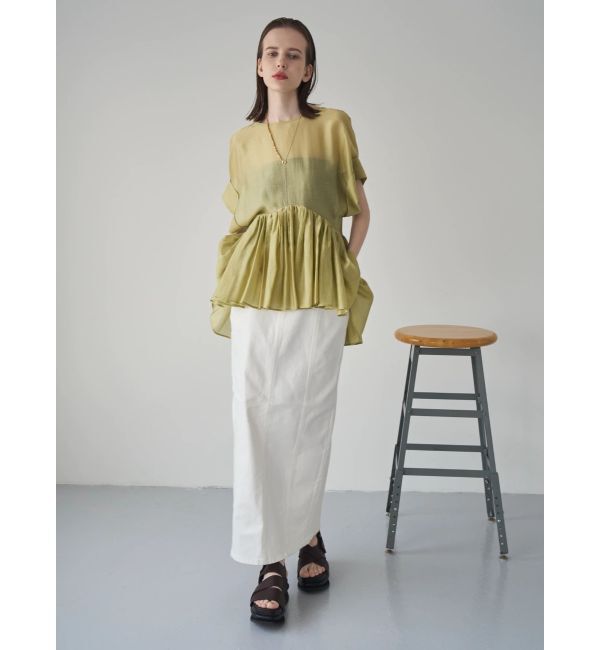 ELENDEEK「ROLL UP PEPLUM BL」|シャツ・ブラウス|
