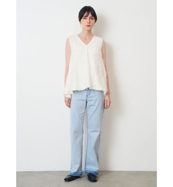 ELENDEEK「SEMI FLARE ROUGH DENIM WIDE PT」|デニム|