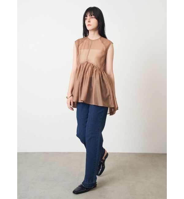 ELENDEEK「SEMI FLARE ROUGH DENIM WIDE PT」|デニム|
