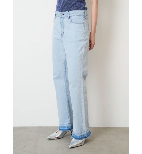 ELENDEEK「SEMI FLARE ROUGH DENIM WIDE PT」|デニム|