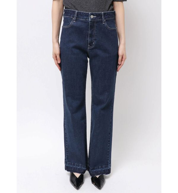ELENDEEK「SEMI FLARE ROUGH DENIM WIDE PT」|デニム|