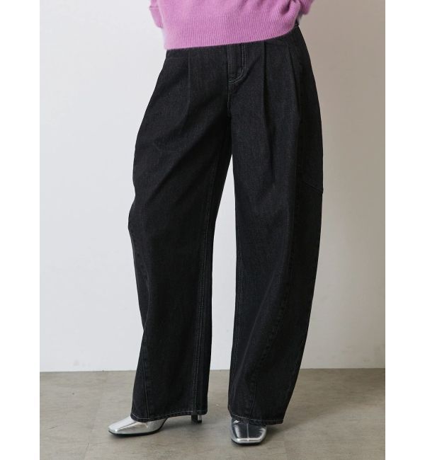 ELENDEEK「PANEL TUCK DENIM WIDE PT」|デニム|