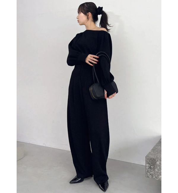 dazzlin「【吉田朱里】バレルレッグスウェットパンツ ※BLACK WEB限定カラー」|その他|