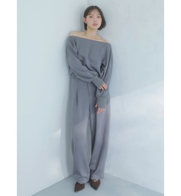 dazzlin「【吉田朱里】バレルレッグスウェットパンツ ※BLACK WEB限定カラー」|その他|チャコールグレー