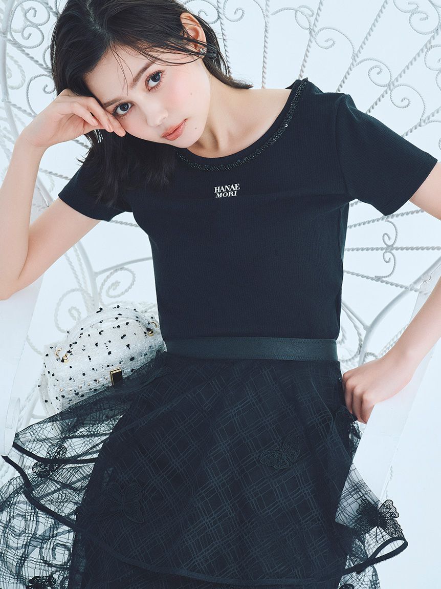 CELFORD「【洗える】【HANAE MORI&times;CELFORDコラボ】ロゴカットトップス」|Tシャツ・カットソー|