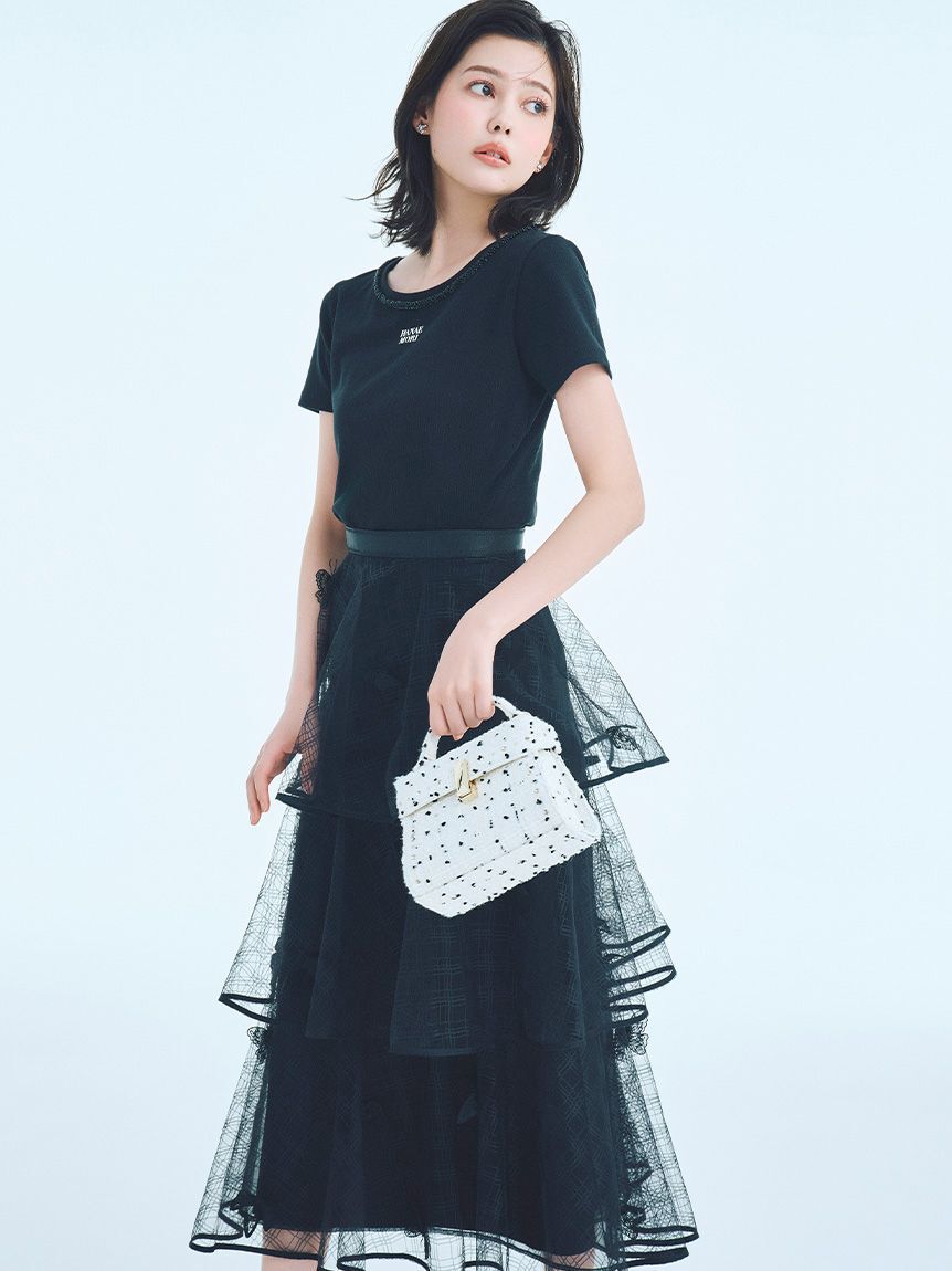 CELFORD「【洗える】【HANAE MORI&times;CELFORDコラボ】ロゴカットトップス」|Tシャツ・カットソー|