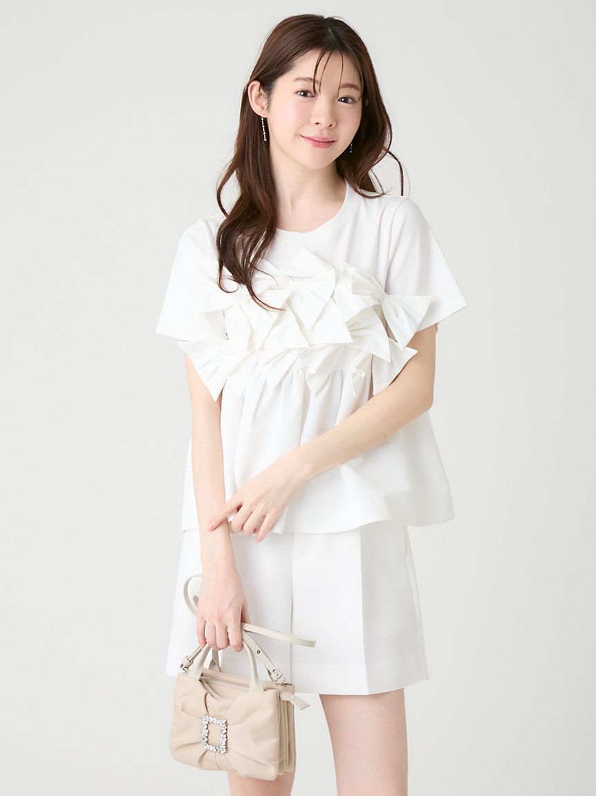 CELFORD「【HANAE MORI&times;CELFORDコラボ】バタフライリボンチュニック」|Tシャツ・カットソー|