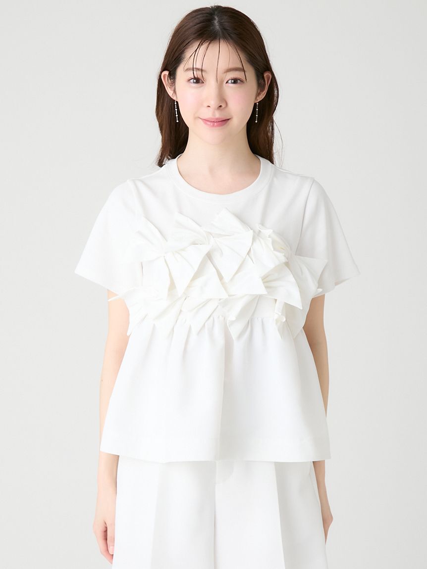CELFORD「【HANAE MORI&times;CELFORDコラボ】バタフライリボンチュニック」|Tシャツ・カットソー|