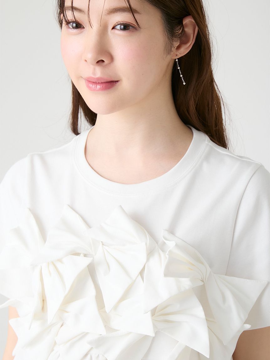 CELFORD「【HANAE MORI&times;CELFORDコラボ】バタフライリボンチュニック」|Tシャツ・カットソー|