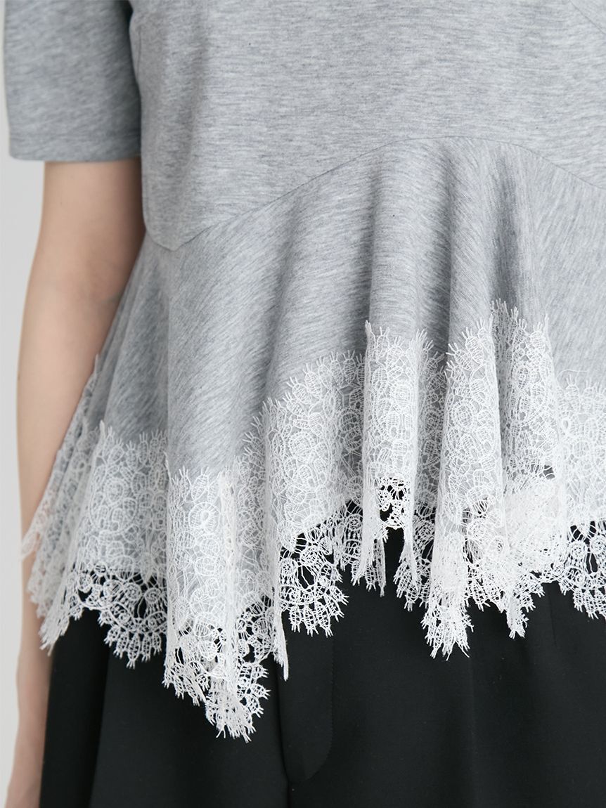 CELFORD「レーストリムペプラムカットソー」|Tシャツ・カットソー|