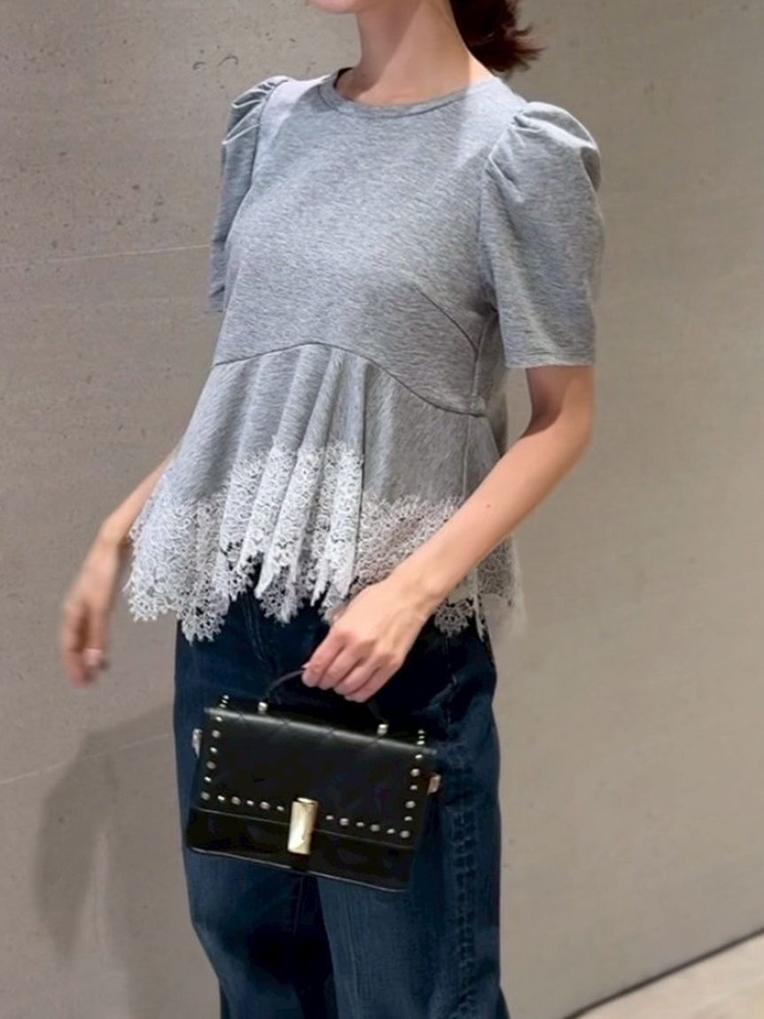 CELFORD「レーストリムペプラムカットソー」|Tシャツ・カットソー|