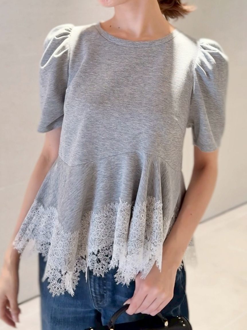 CELFORD「レーストリムペプラムカットソー」|Tシャツ・カットソー|