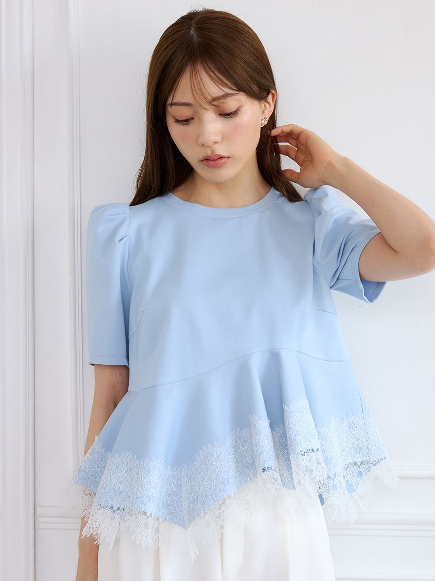 CELFORD「レーストリムペプラムカットソー」|Tシャツ・カットソー|