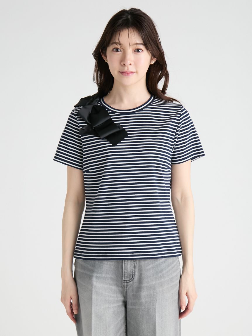 CELFORD「アシメリボンTシャツ」|Tシャツ・カットソー|