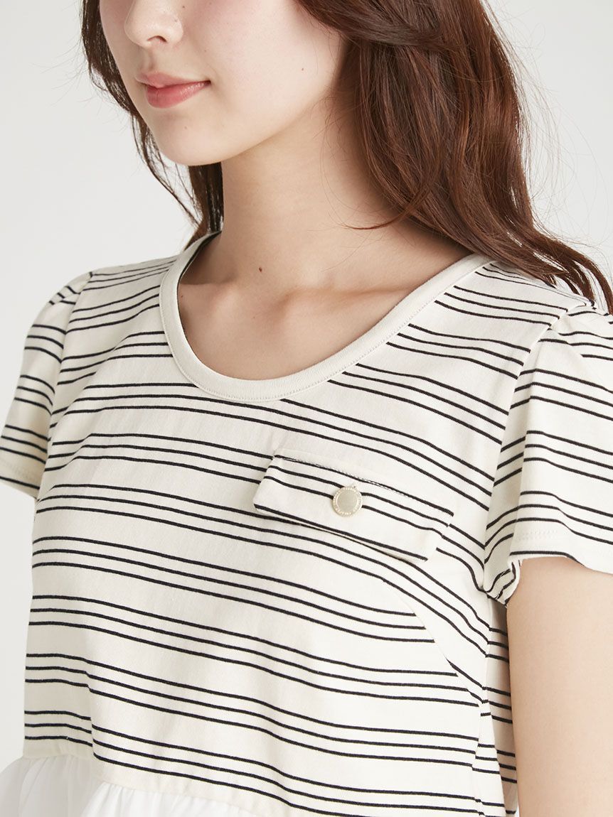 CELFORD「トリムポケットペプラムTシャツ」|Tシャツ・カットソー|