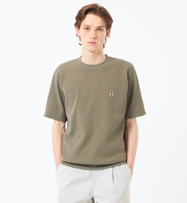 MACKINTOSH PHILOSOPHY「BUCKINGHAM BEAR スウェットTシャツ ミリタリーワッフル」|Tシャツ・カットソー|ライトグリーン