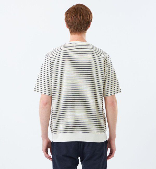 MACKINTOSH PHILOSOPHY「BUCKINGHAM BEAR ヘンリーネックTシャツ サーフニットボーダー」|Tシャツ・カットソー|