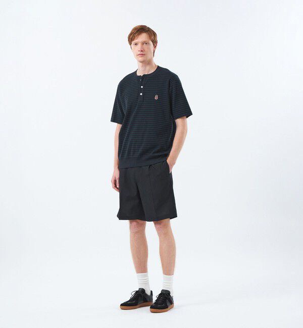 MACKINTOSH PHILOSOPHY「BUCKINGHAM BEAR ヘンリーネックTシャツ サーフニットボーダー」|Tシャツ・カットソー|